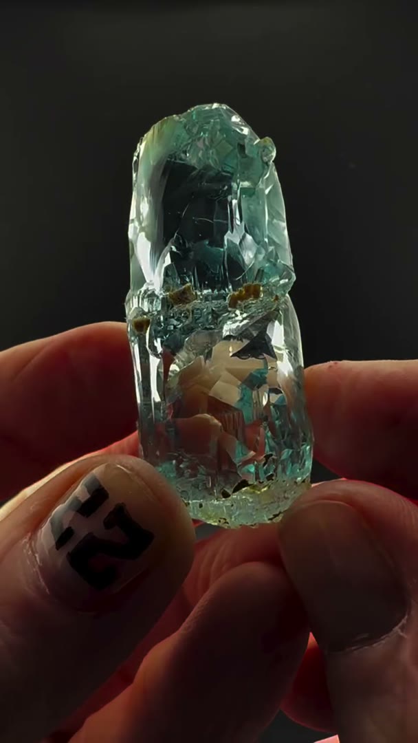 Liquid Aquamarine crystal perfection from the mountains of Afghanistan