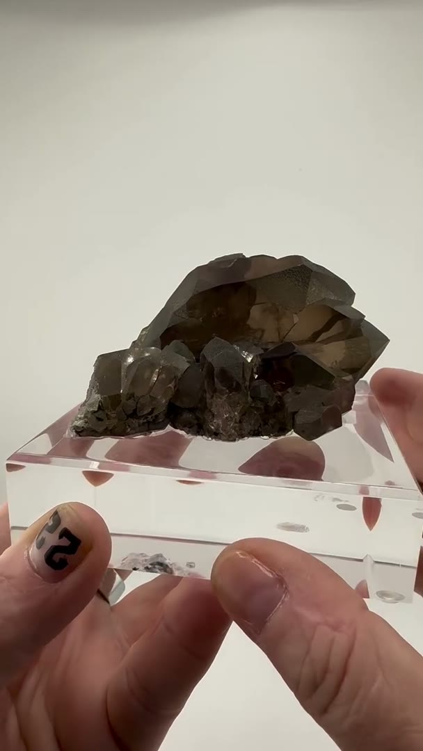 Discover the breathtaking beauty of Smoky Quartz Gwindel Cluster from…