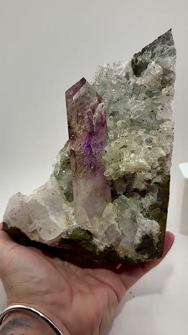 Be awestruck by the Streep Mine Amethyst on Quartz matrix  This…