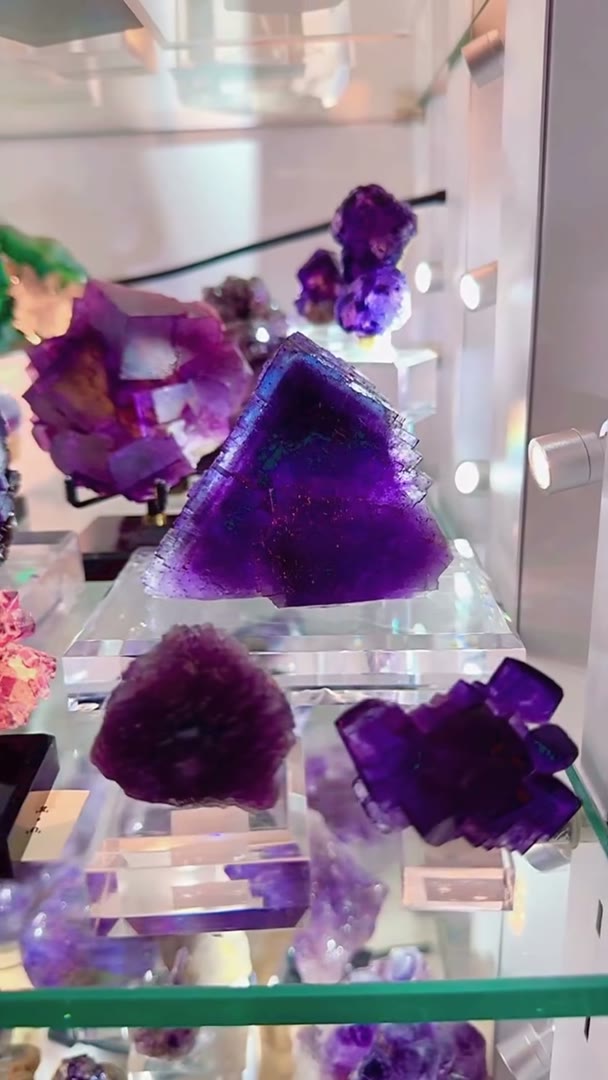 Check out these incredible fluorites!  Fluorite is a colorful halide…