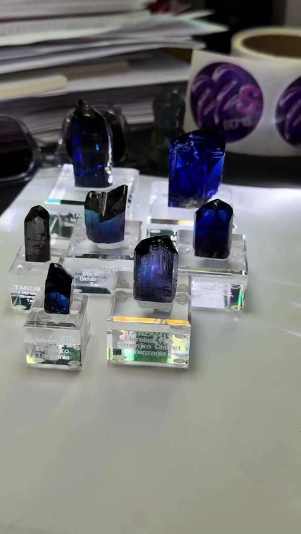 Seven absolute Tanzanite heaters lined up on the desk… and every single one…