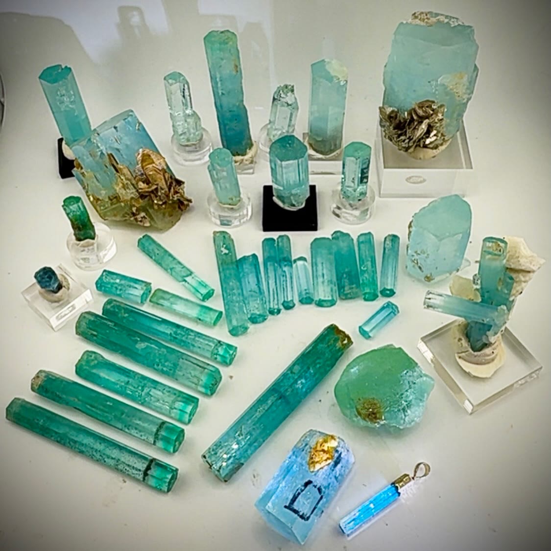 A full spectrum of beryl brilliance laid out